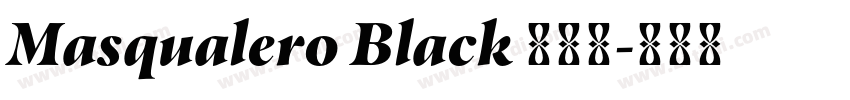 Masqualero Black 字体下字体转换